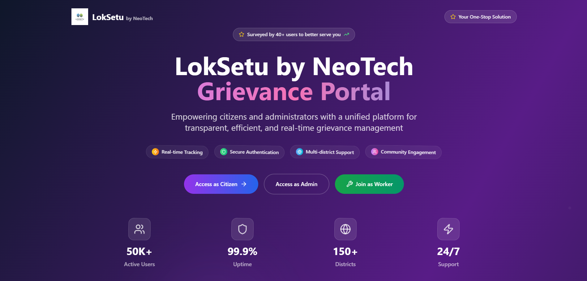 LokSetu - Digital civic grievance platform